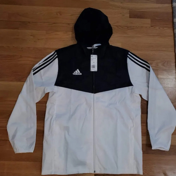 Adidas Men's Black & white Windbreaker Size Large - Picture 7 of 12